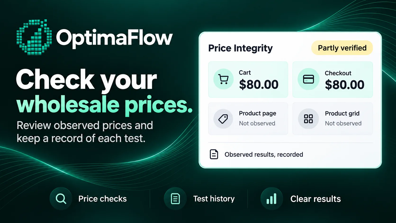 OptimaFlow Wholesale B2B screen 1